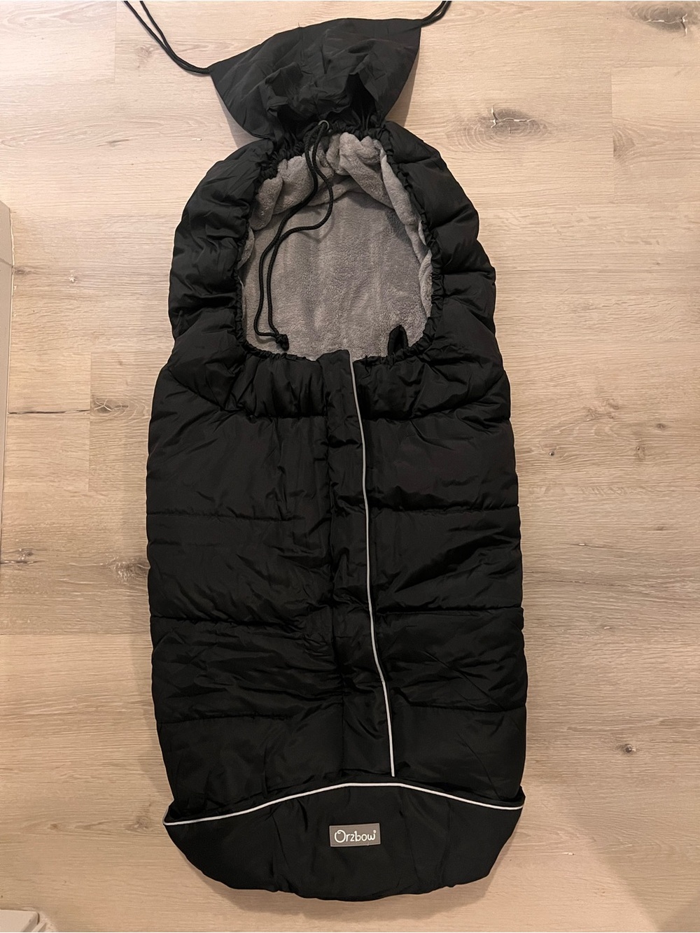 Black Baby Puffer Footmuff - Insulated Stroller Sleeping Bag